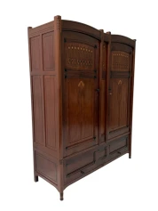 Arts & Crafts Armoire or Wardrobe by Jac. van den Bosch for 't Binnenhuis, 1910